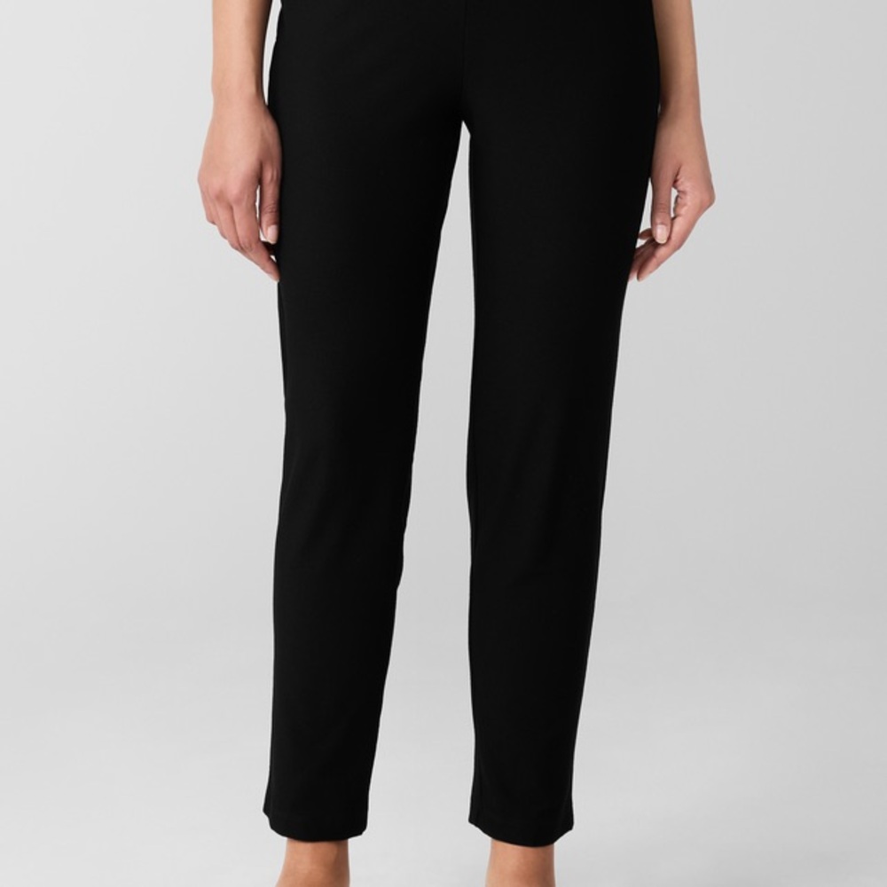 NWOT — Eileen Fisher Washable Stretch Crepe Pant in Black
